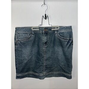 BACCINI Women's Blue Denim Jean Skirt‎ - Medium Wash Y2K Size 14